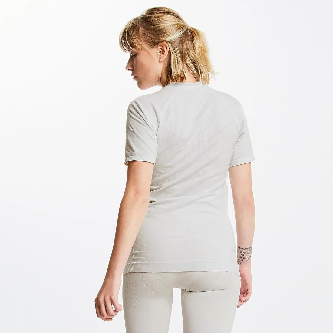 SOUS-VETEMENT THERMIQUE HAUT MANCHES COURTES  ADULTE GRIS KEEPDRY 500