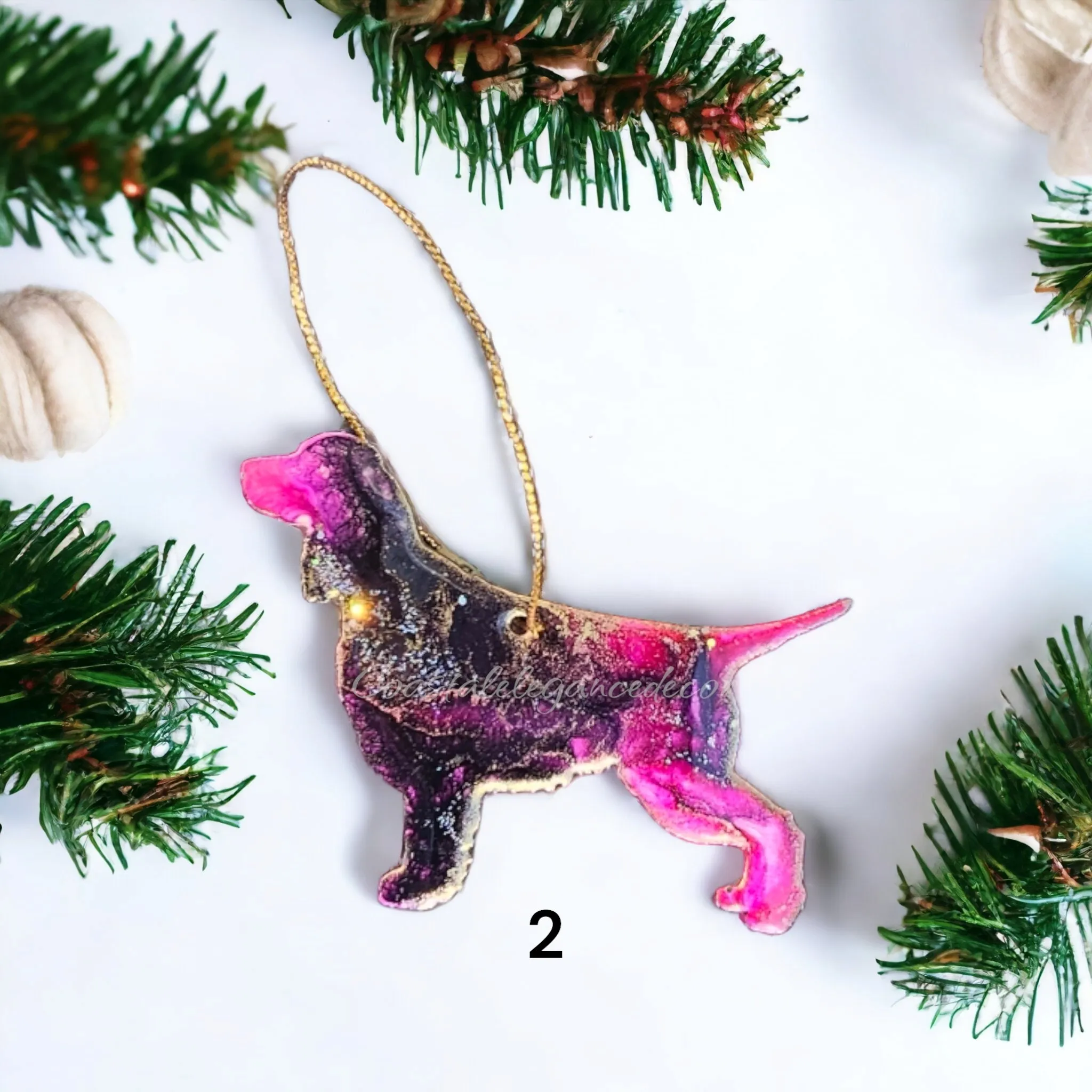 Springer Spaniel Dog Christmas Handmade Ornaments