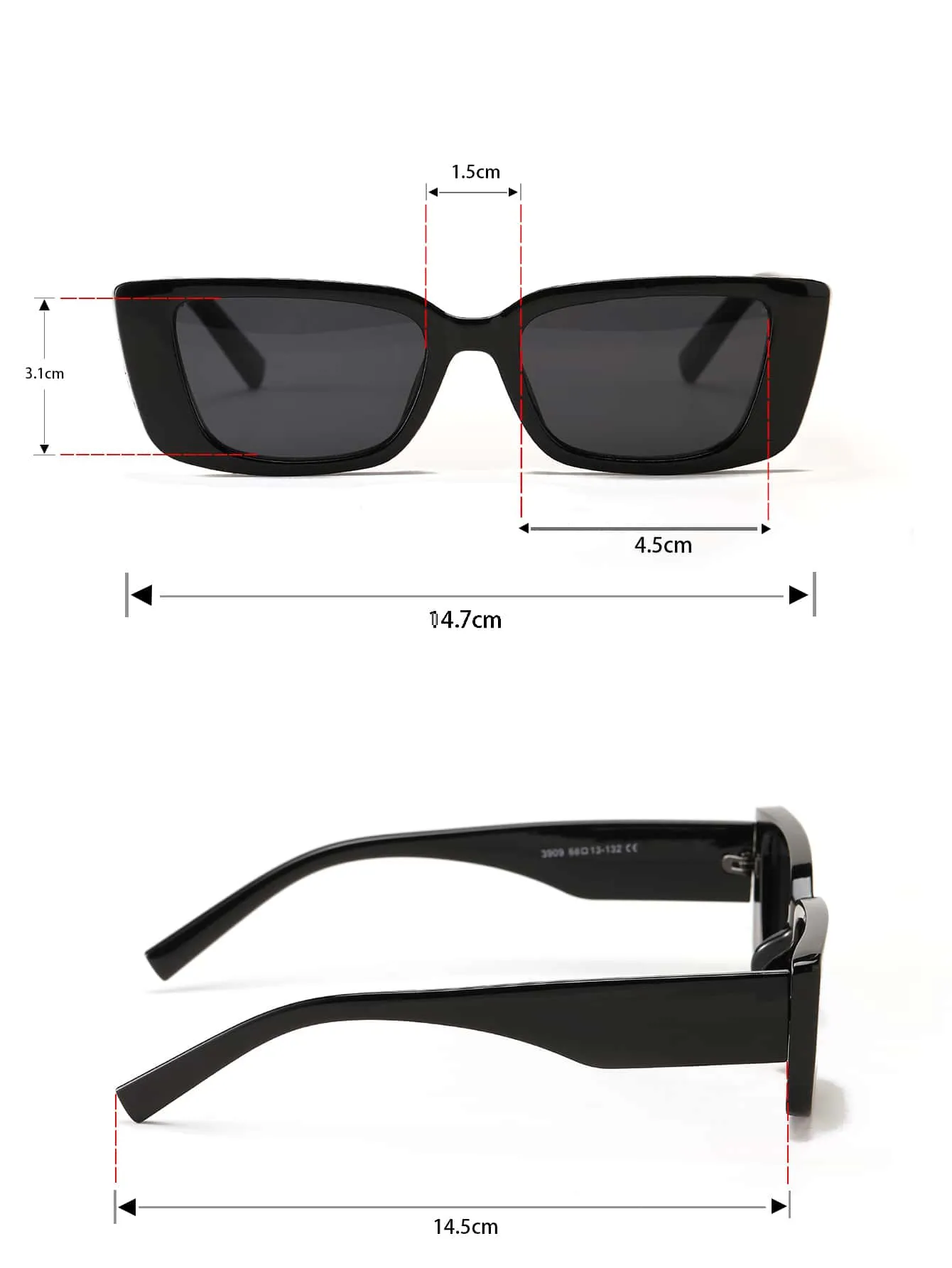 Square Frame Sunglasses - Dark Grey