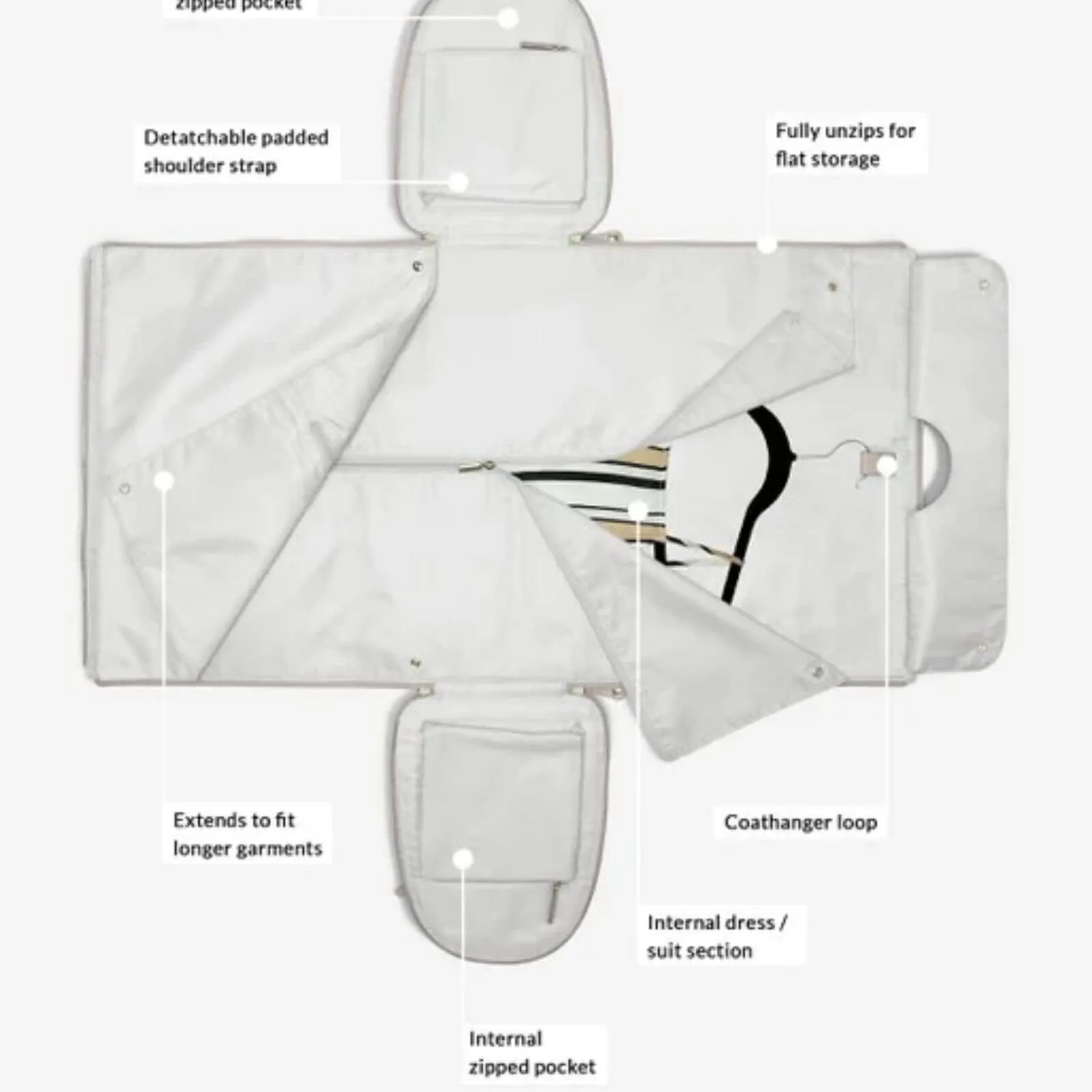 Stackers Garment Weekend Bag - Taupe