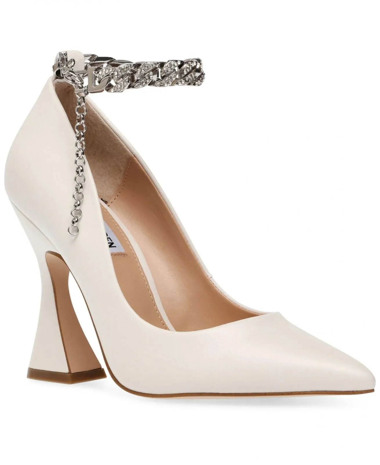 Steve Madden Chained Pumps Amputee Replacement Left Shoe Only Bone Leather 5M