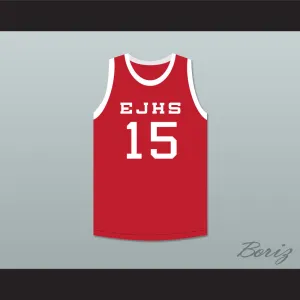 Steve Young 15 Eastern Junior High School Red Basketball Jersey