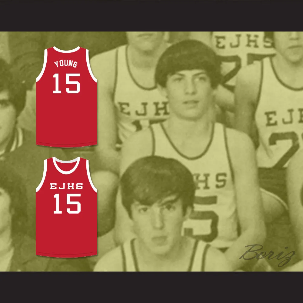 Steve Young 15 Eastern Junior High School Red Basketball Jersey