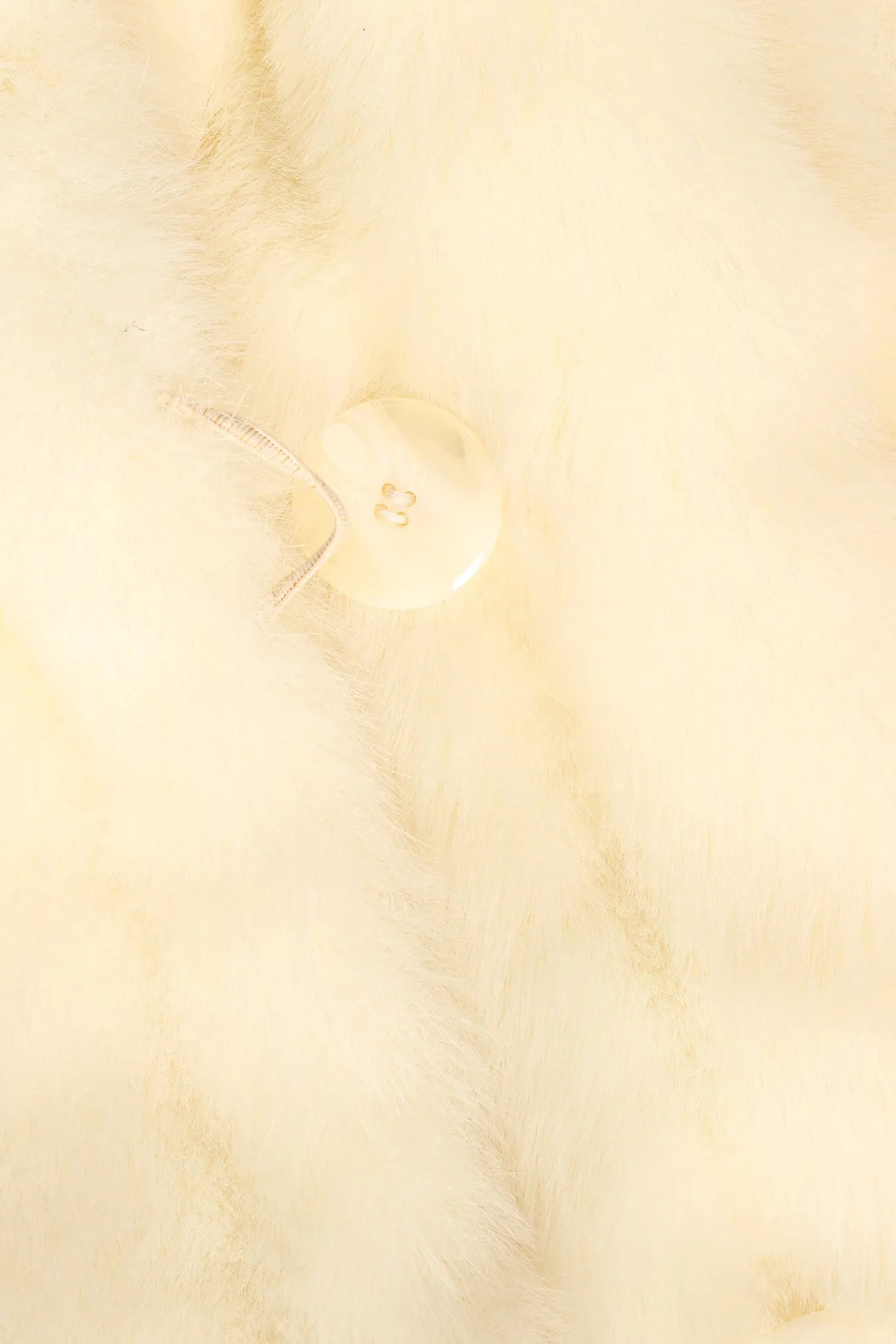 Striped Column Faux Fur Coat