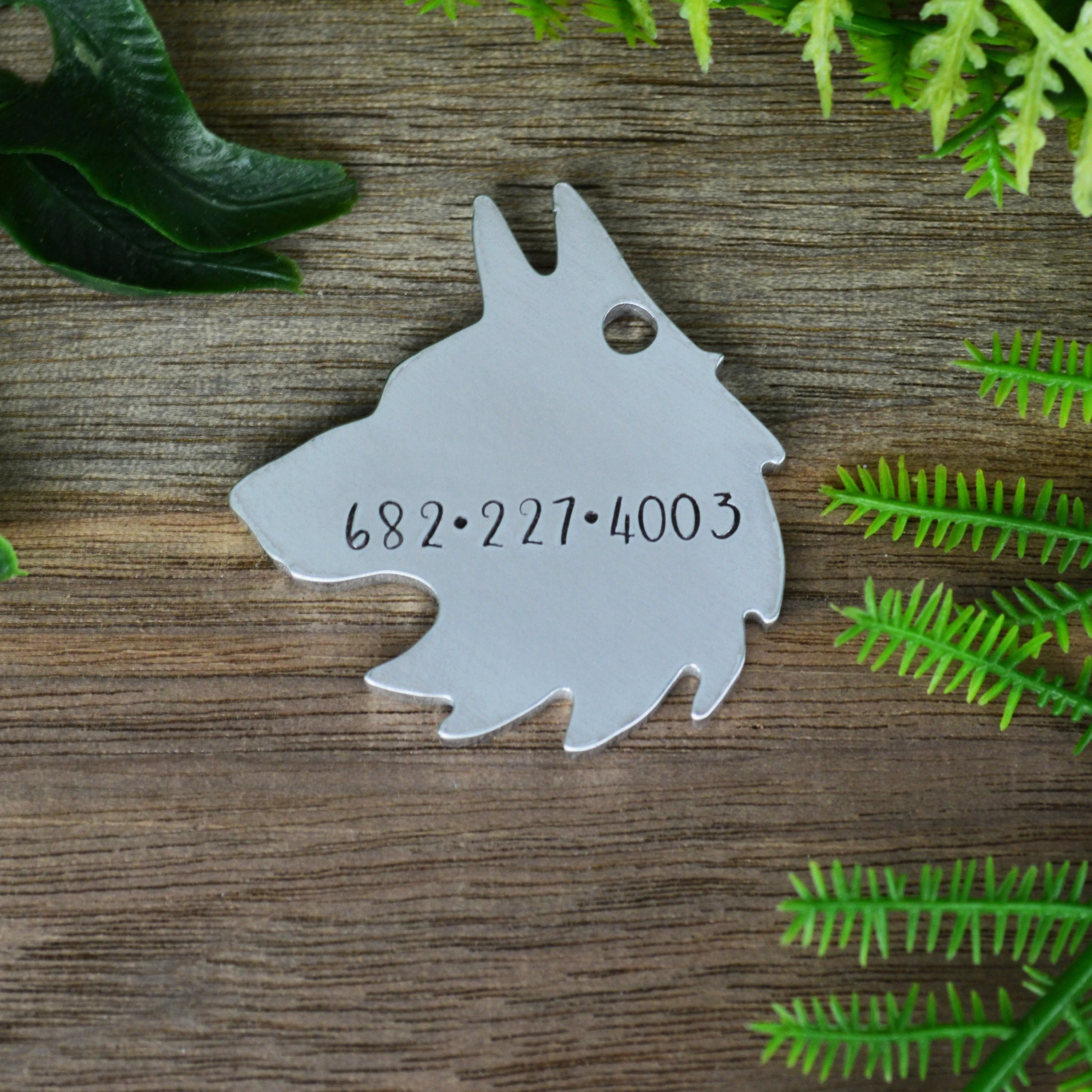 Sunshine over the Range Handstamped Pet ID Tag