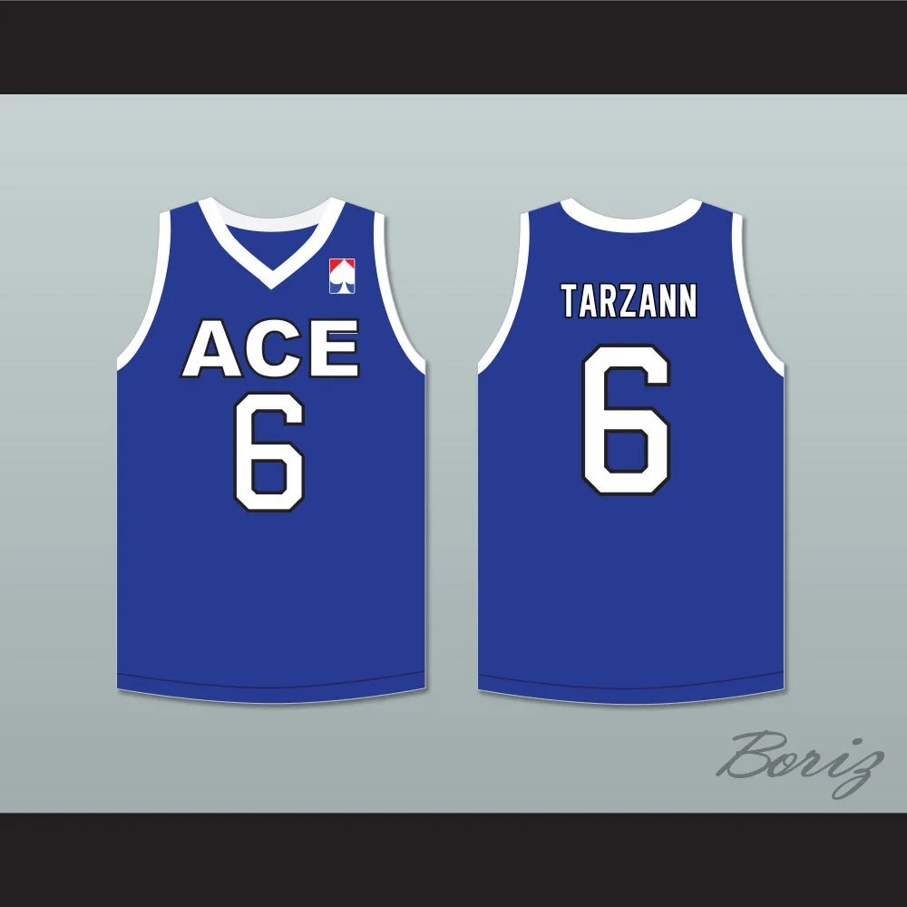 Tarzann 6 ACE Family Charity Blue Basketball Jersey