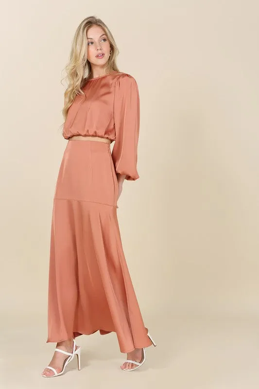 Tatum Satin Two-Piece Set