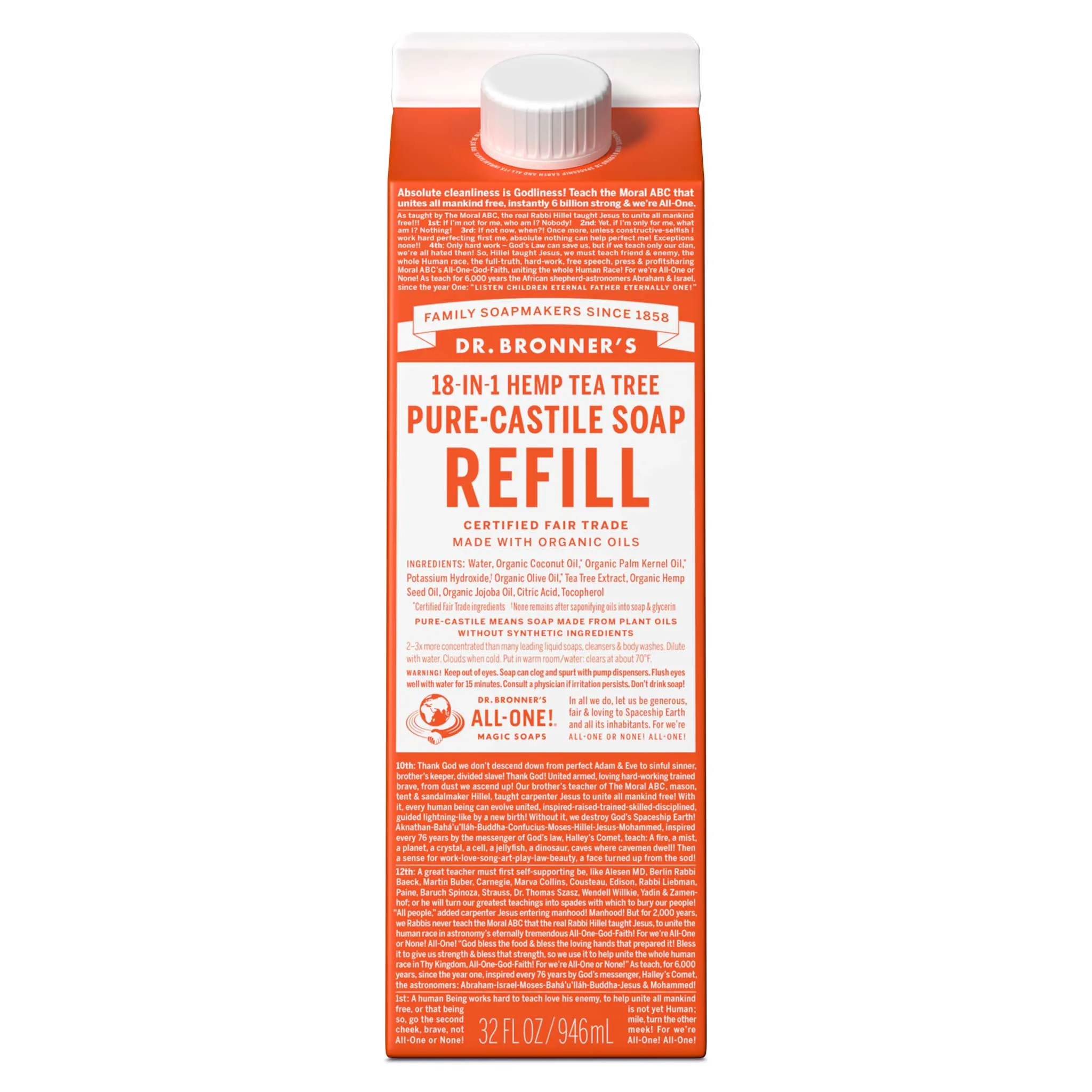 Tea Tree - Pure-Castile Liquid Soap Refill