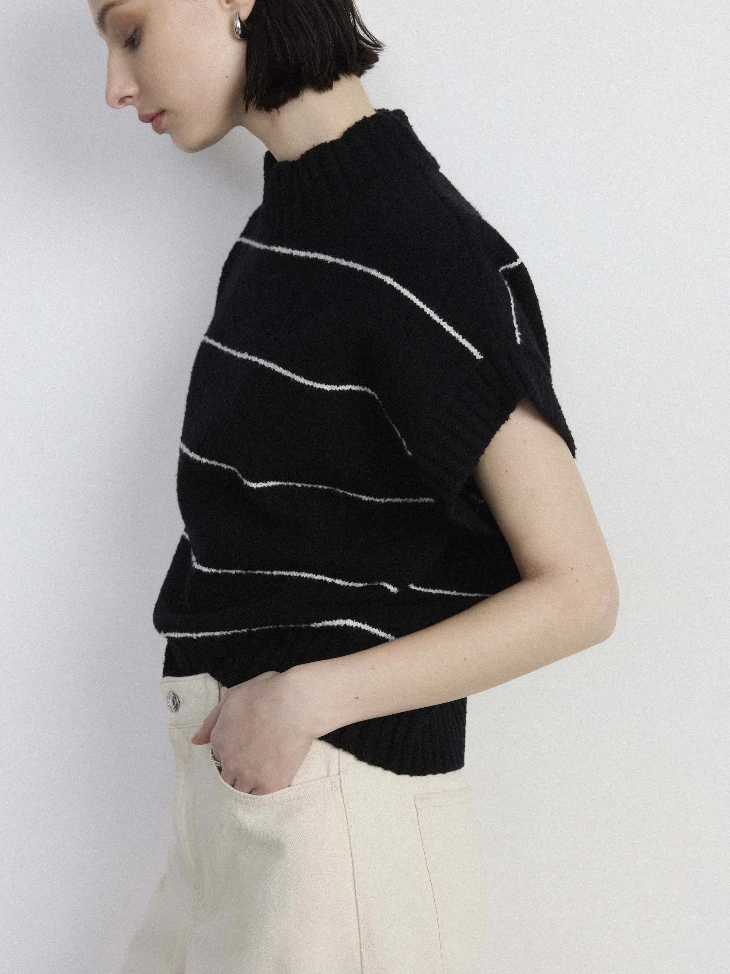 The Seawool® Sweater Vest in Black