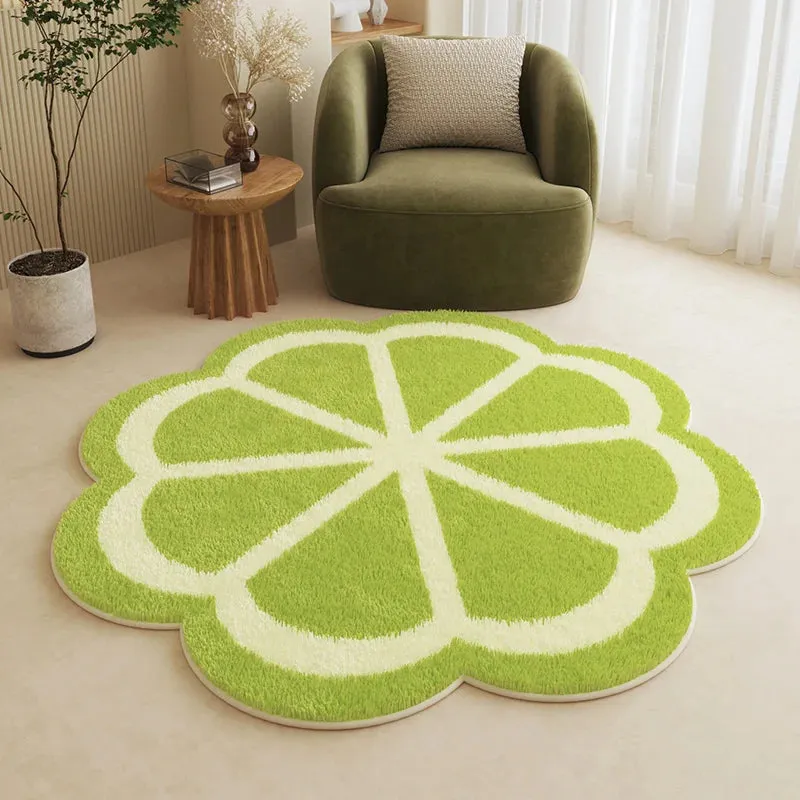 Thick Carpet Fluffy Soft Flower Shape Modern Minimalist Rugs Home Washable Mat