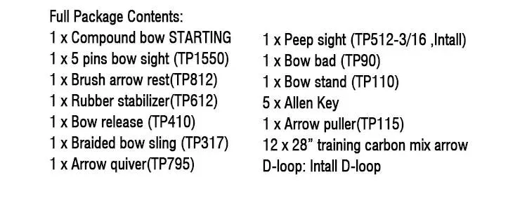 Topoint Starting 31 Hunter Compound Bow RH only