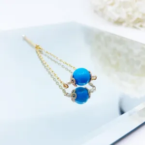 Turquoise Howlite Chain Bracelet Gold
