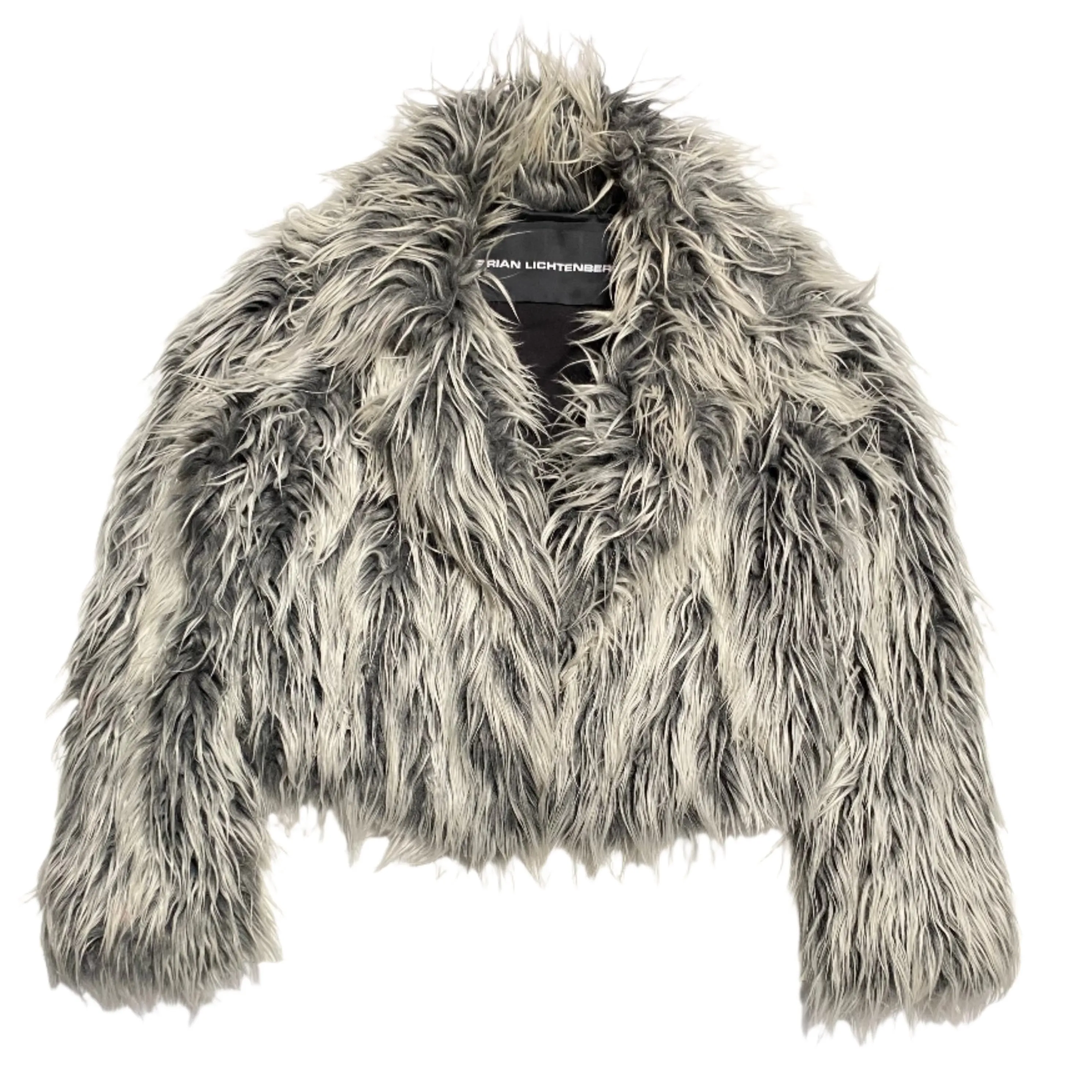 TWO TONE YETI FAUX FUR COAT