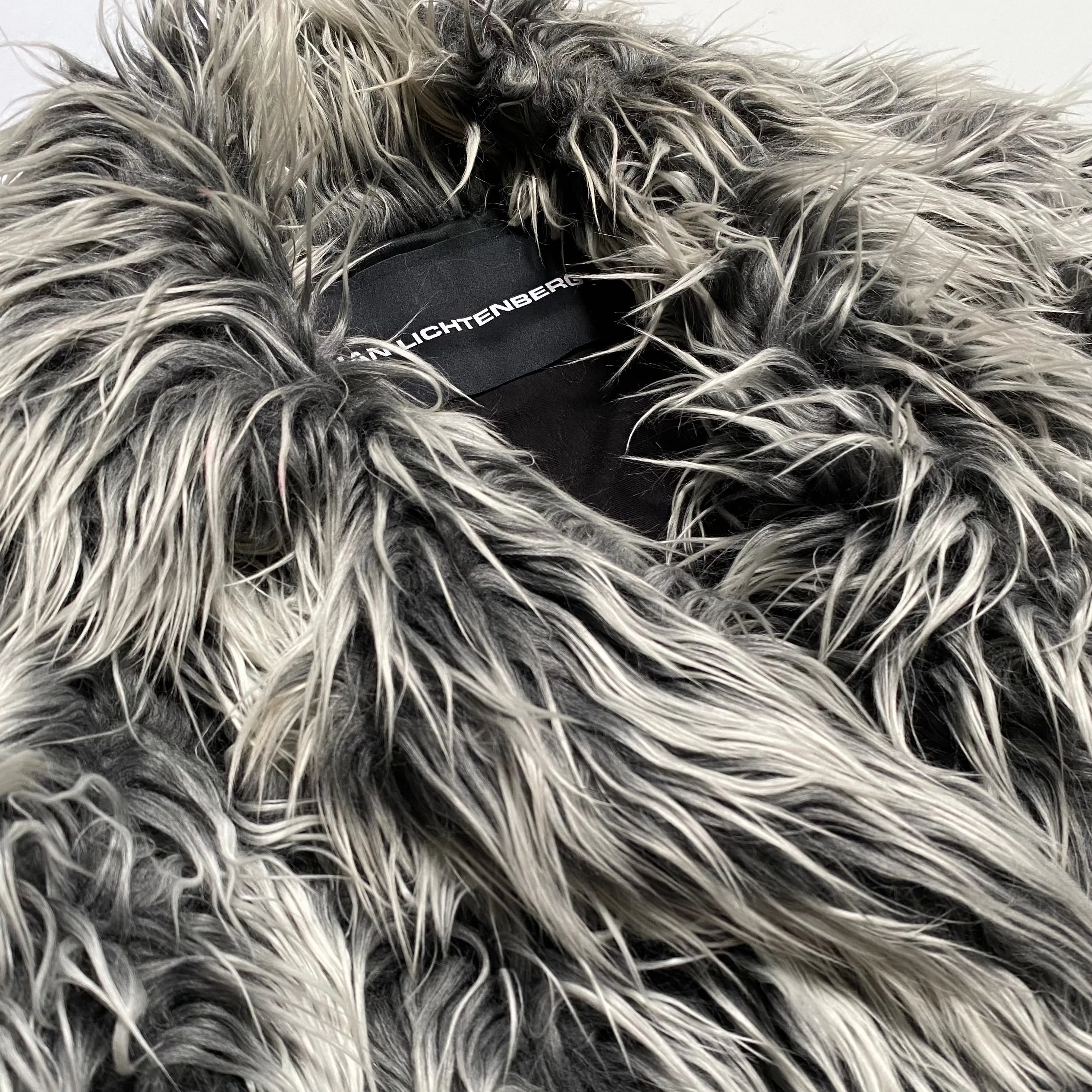 TWO TONE YETI FAUX FUR COAT