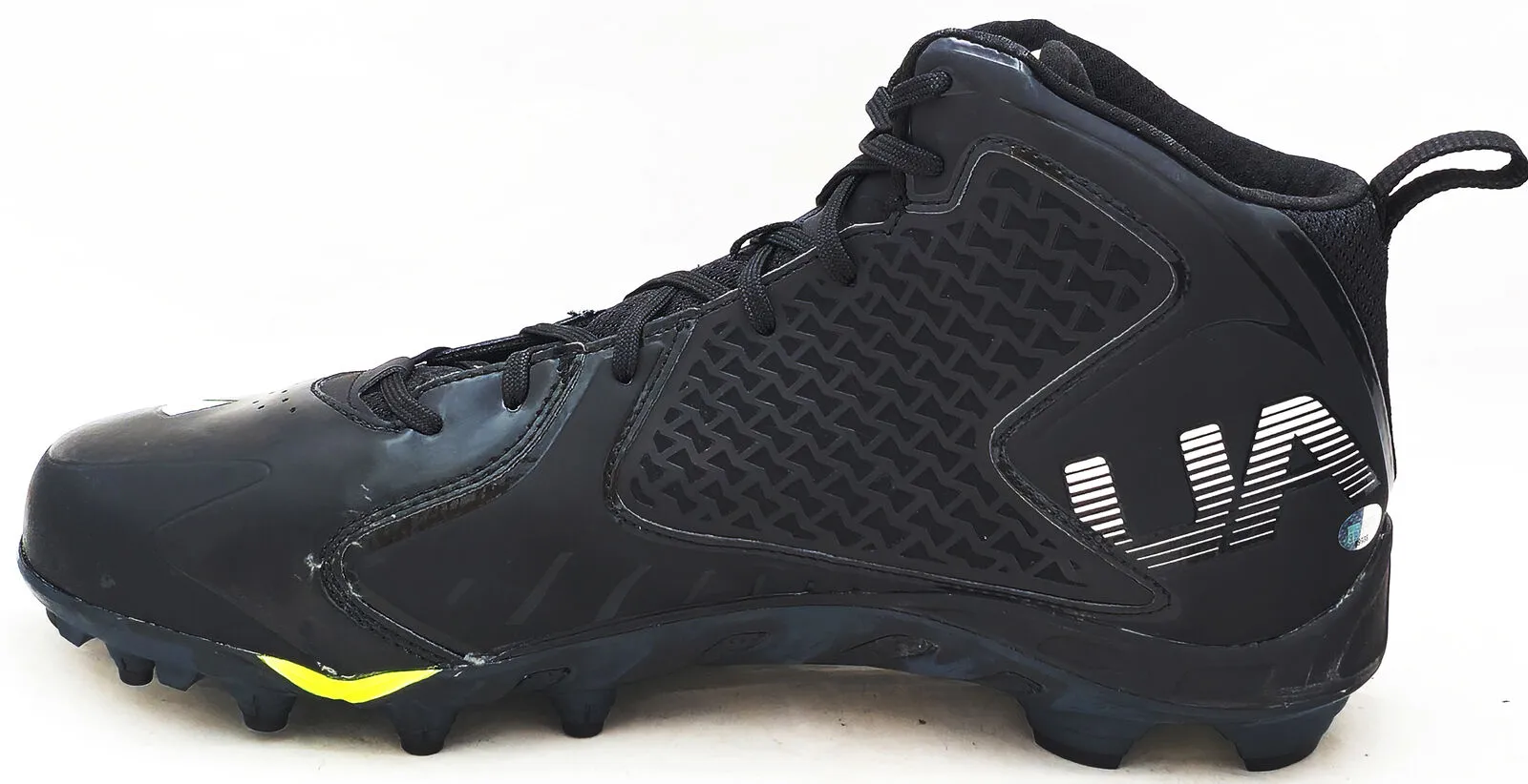TYLER LOCKETT AUTOGRAPHED UNDER ARMOUR CLEATS SEAHAWKS SIZE 13.5 MCS 222024