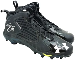 TYLER LOCKETT AUTOGRAPHED UNDER ARMOUR CLEATS SEAHAWKS SIZE 13.5 MCS 222024