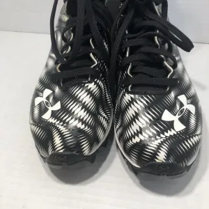 Under Armour Highlight Hi-Top Football Cleats US  3 Youth Black White