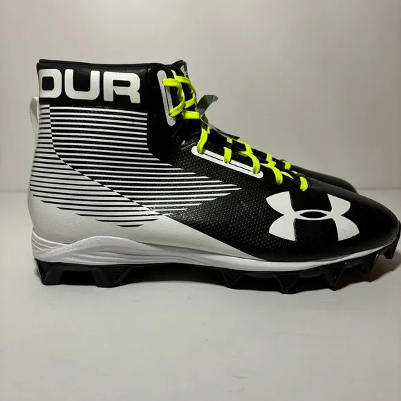 Under Armour mens UA Hammer MC football cleats MidRM 1289761-011 Black 13 NEW