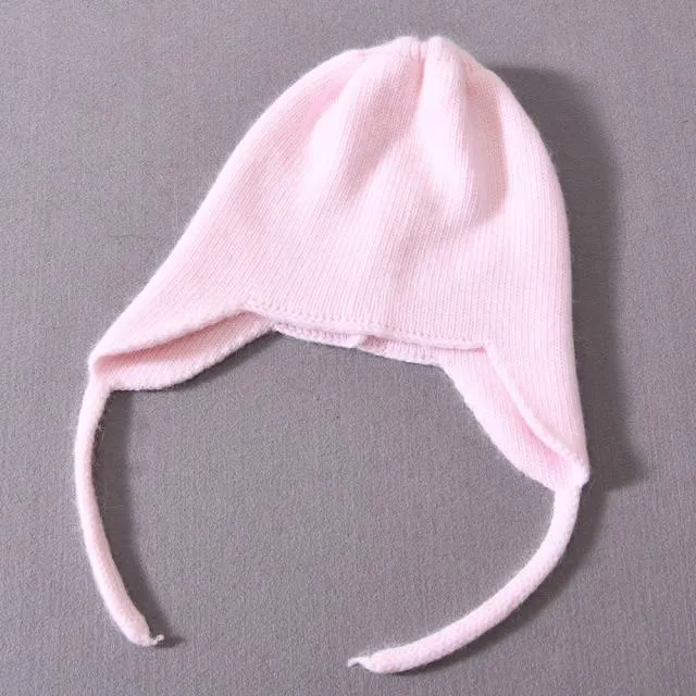 Unisex Wool Knitted Winter Hat with Real Raccoon Fur Pompom