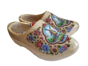 Varnished Decorated Wooden Shoes