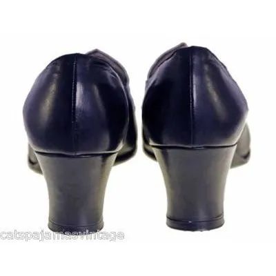 VINTAGE Leather Pumps 1920s Walk Over NIB#9 Nice Buckles Size EU 37 US 6.5