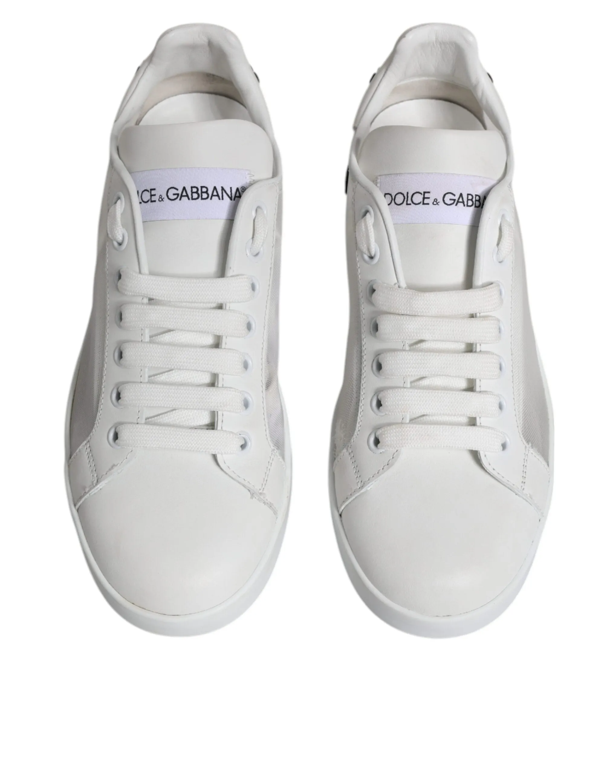 White Calf Leather Portofino Sneakers Shoes