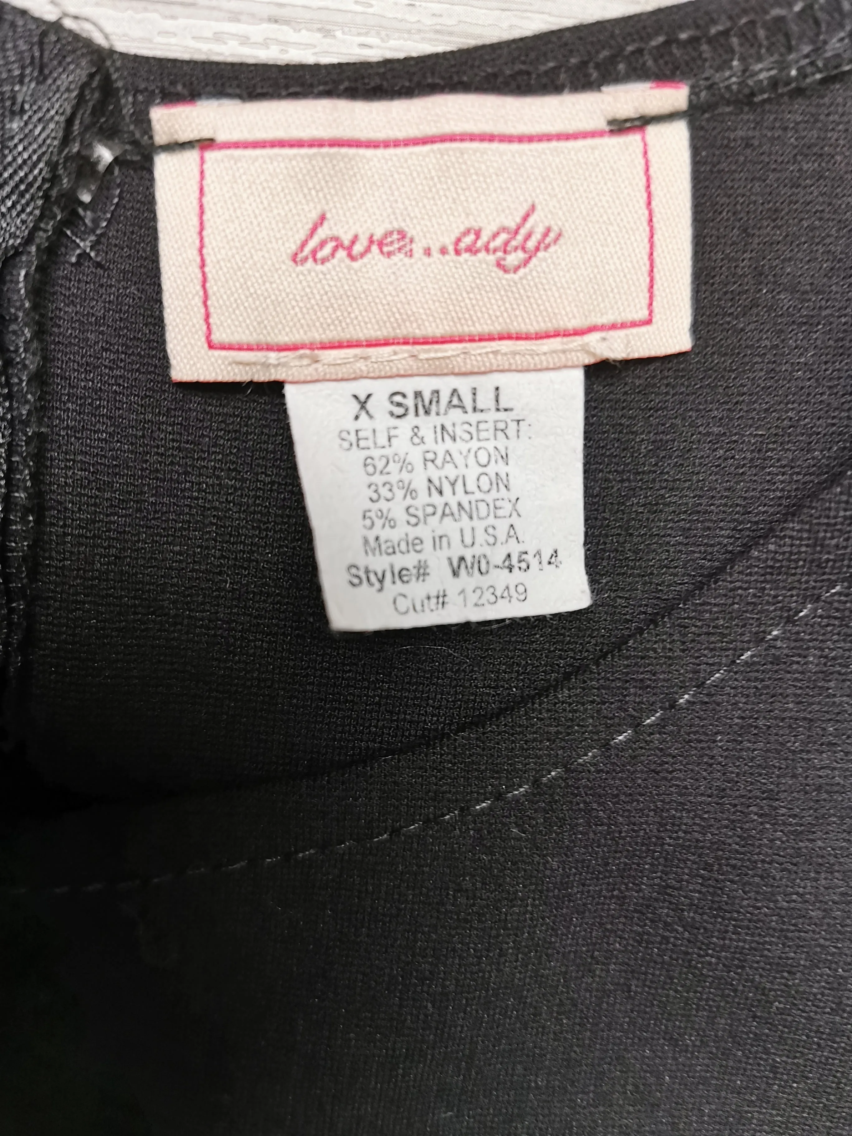 WOMENS SIZE XS or TEEN GIRL - LOVE...ADY, Black / White, Fit & Flare Dress EUC B46