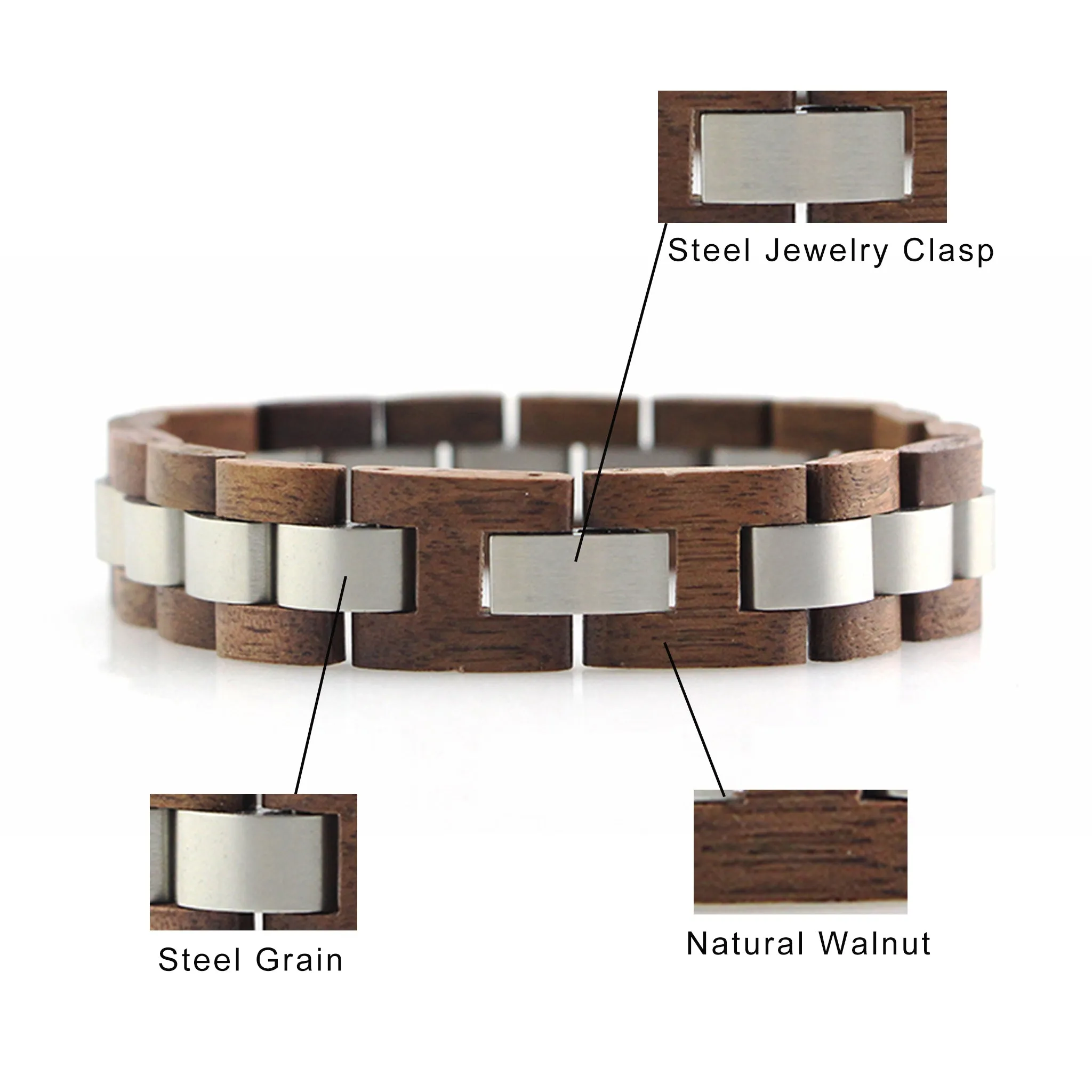 Wood & Steel Bracelet