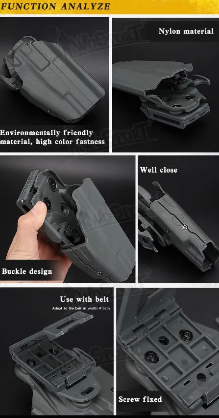 WST Universal Belt Holster GB35 Full size (Glock 17, P226, M92F), Right Hand - Tan