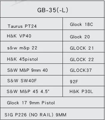 WST Universal Belt Holster GB35 Full size (Glock 17, P226, M92F), Right Hand - Tan
