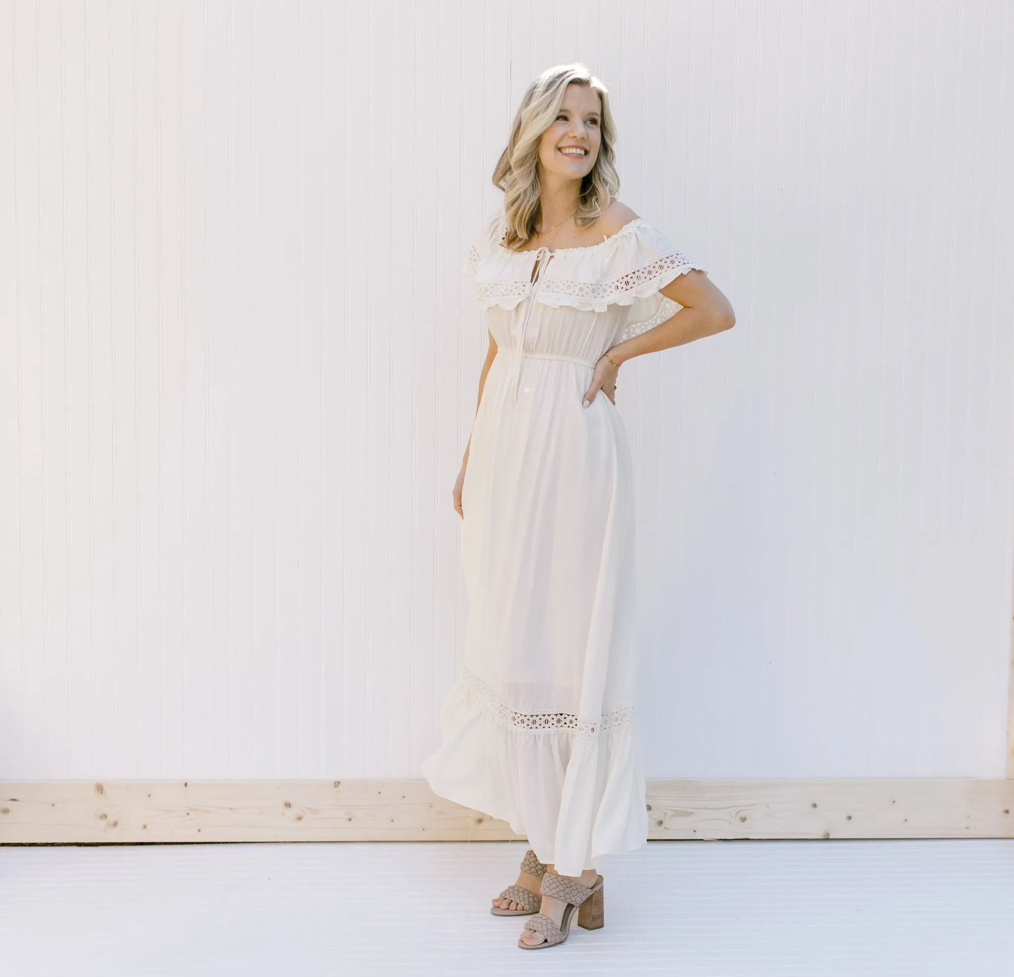 X Ivory Drama Dress