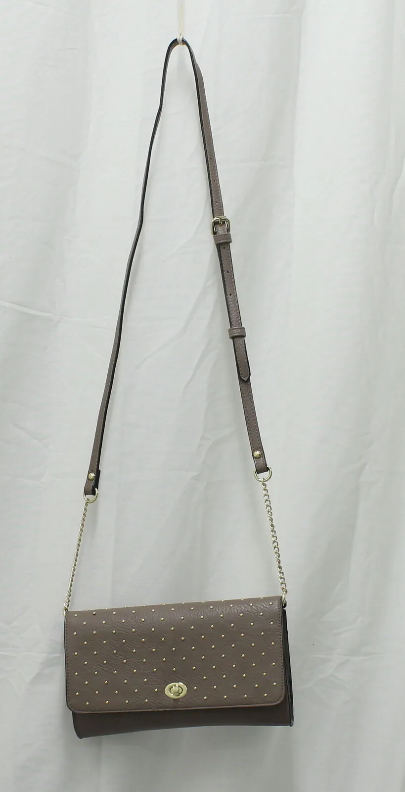 Xhilaration Women's Convertible Clutch Cross Body Textured Bag Purse Brown
