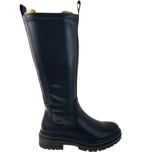 XTI Black Long Length Flat Boots