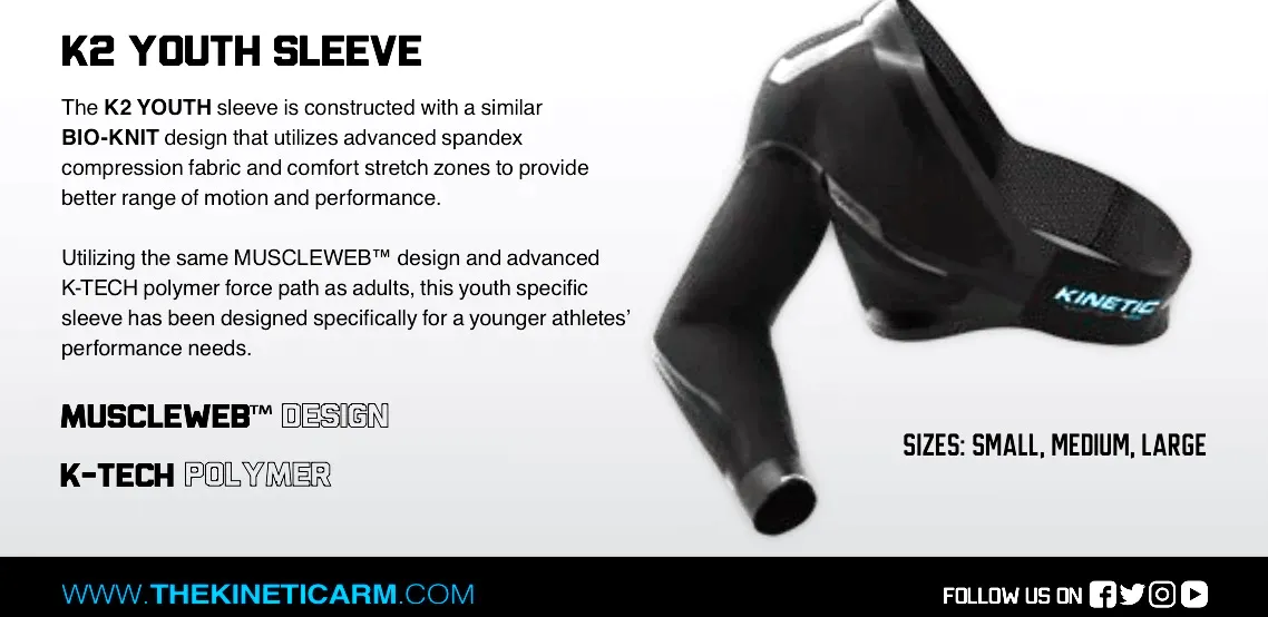 Youth Kinetic Arm Path Protective K2 Sleeve For Baseball & Softball Pitching | Perfect Throw Trainer 2024 Review
